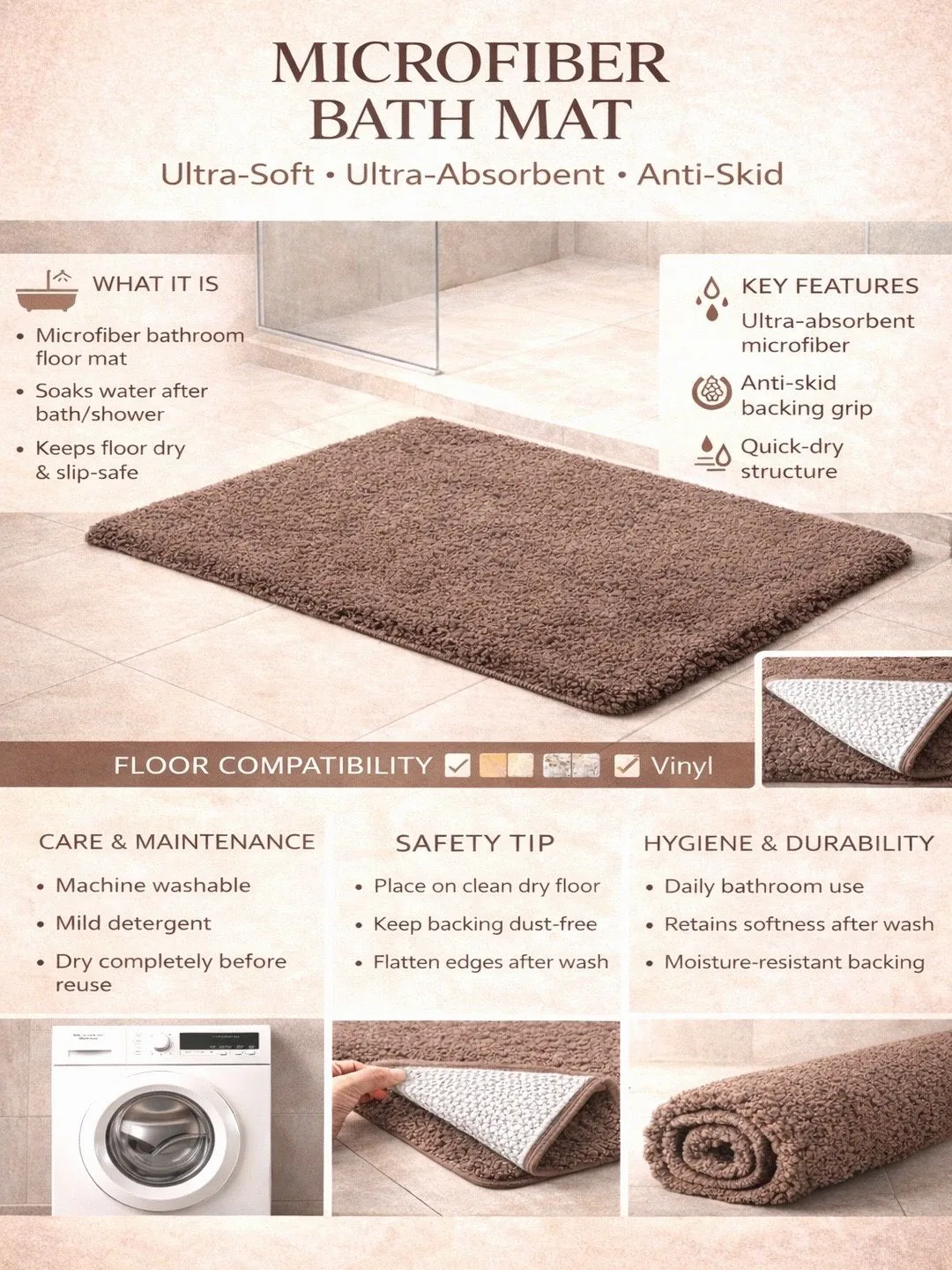 Microfiber Bath Mat